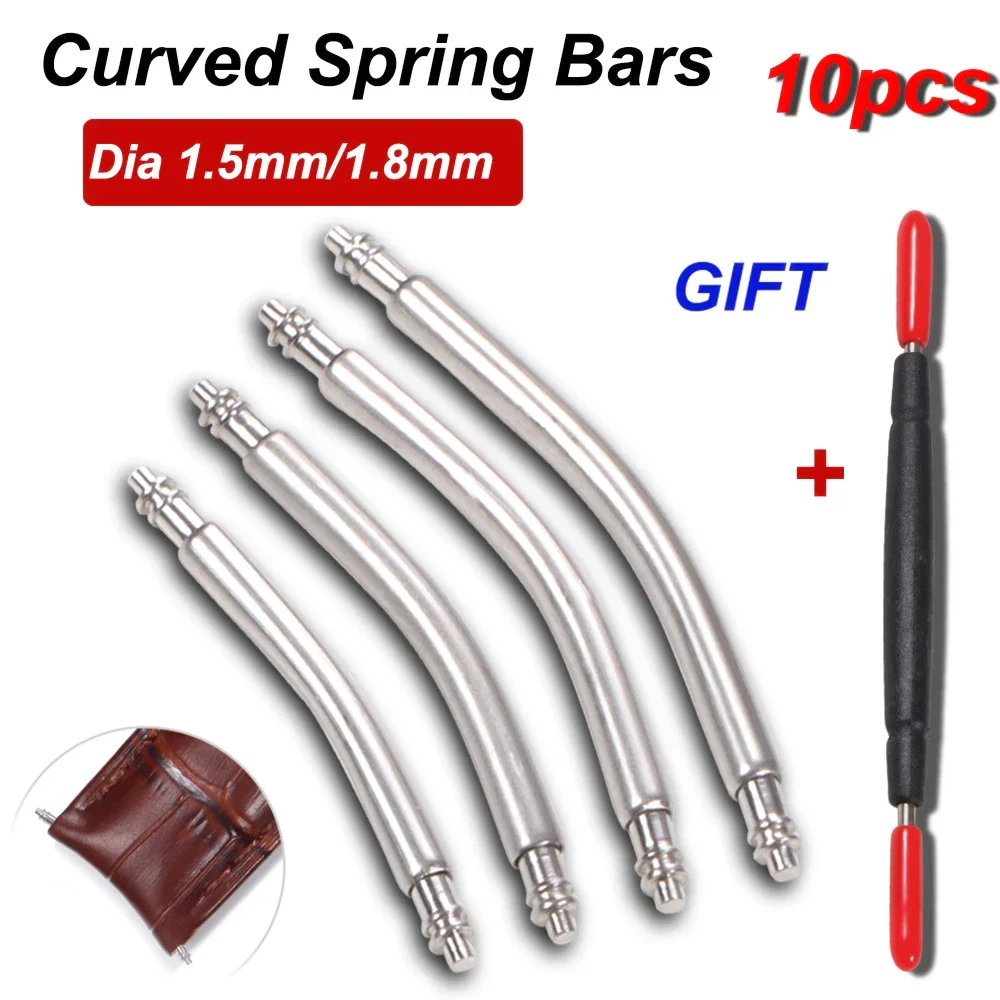 Spring Bar Tool Set - 10pcs 곡선 끝 스프링 바 직경