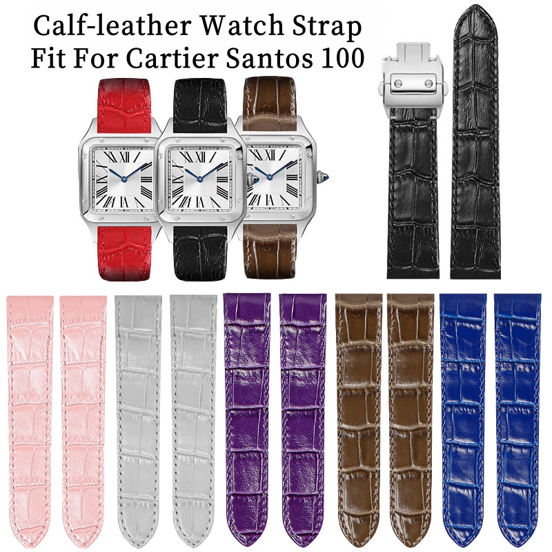 Cartier Watch Ballon Bleu - 까르띠에 산토스 100에 적합한 최고급 소가죽