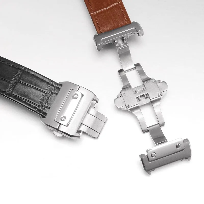 고품질 천연 가죽 시계줄, 20mm 및 23mm, 까르 - Cartier Watch Santos 리뷰 및 가격