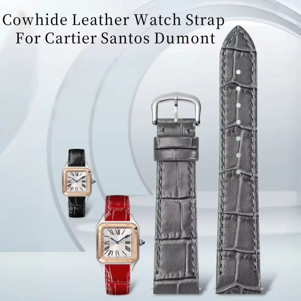 15.5mm, 17.5mm, 19mm 크기의 악어 무늬 - Cartier Watch Santos 리뷰 및 가격