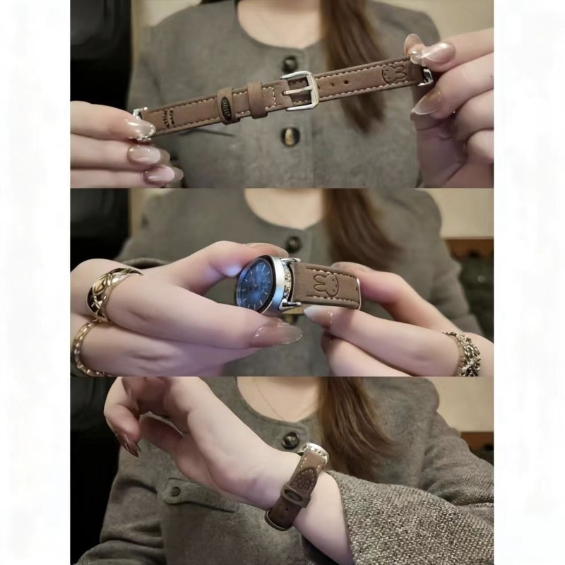 귀여운 미피 스웨이드 소재의 얇은 손목 스트랩 시계줄로 - Suede Strap Watch 리뷰 및 가격