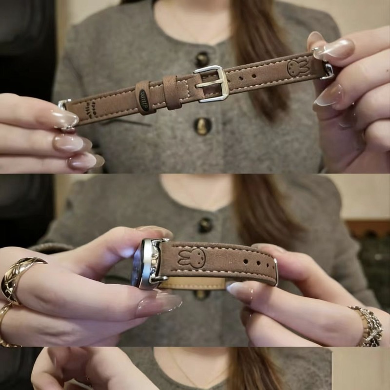 귀여운 미피 스웨이드 소재의 얇은 손목 스트랩 시계줄로 - Suede Strap Watch 리뷰 및 가격