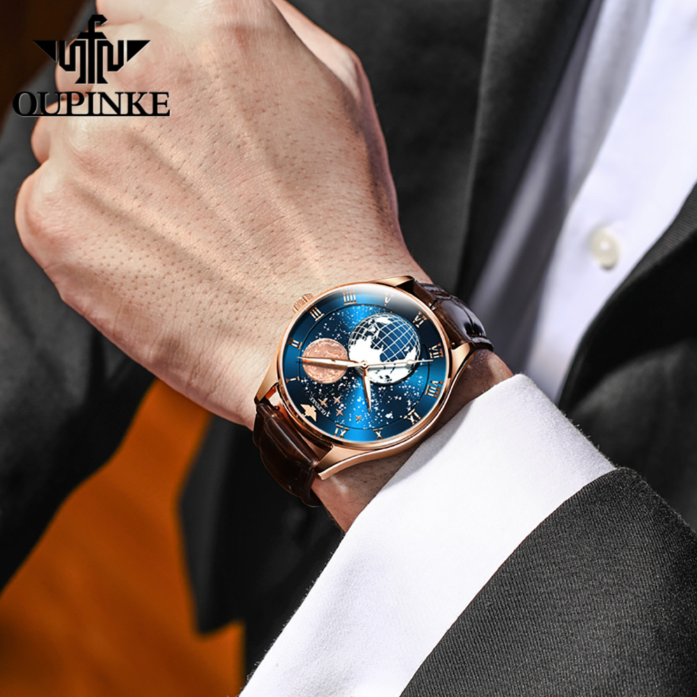 OUPINKE 3177 남성용 시계 로마 눈금 자동 기 - Omega Watch Constellation 리뷰 및 가격