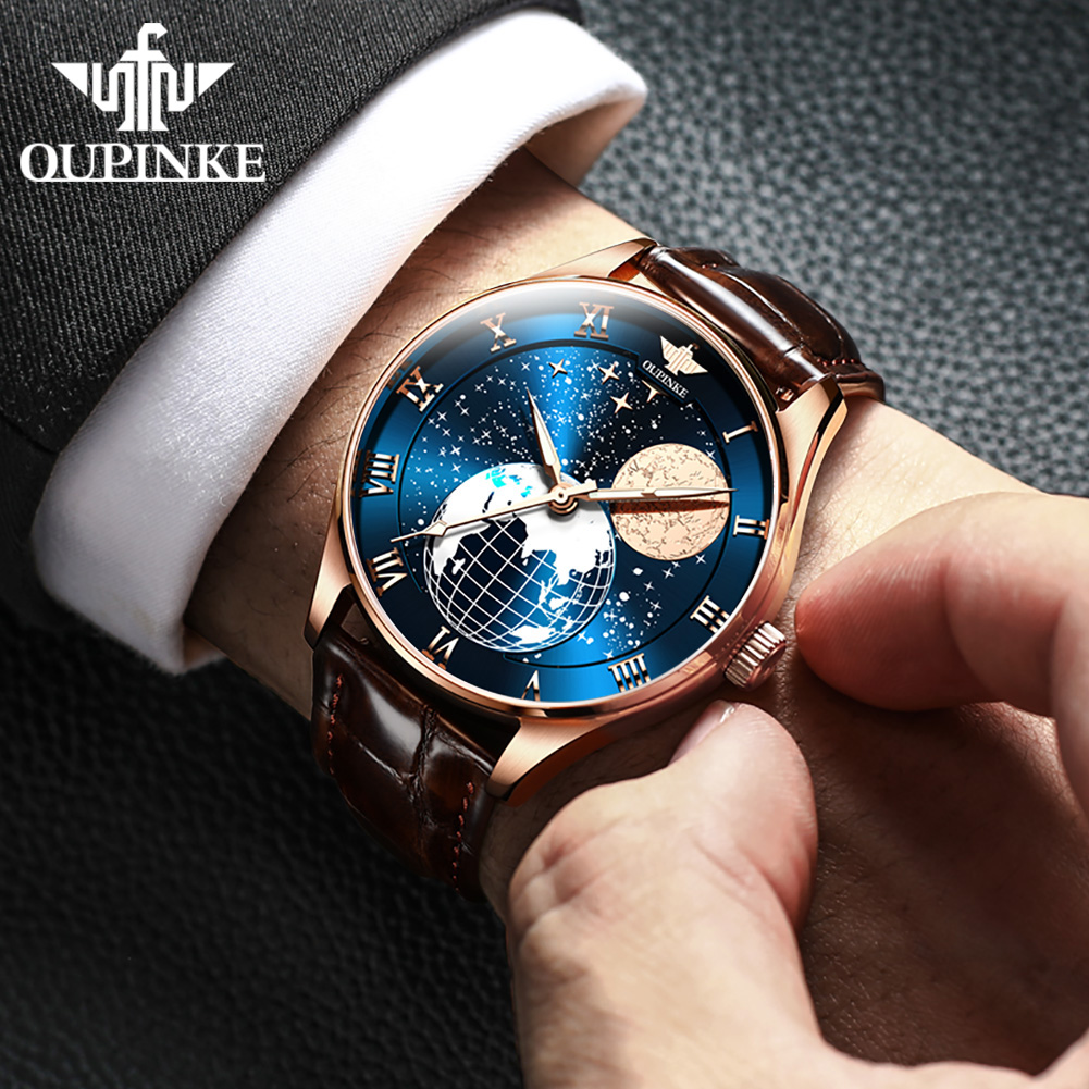 OUPINKE 3177 남성용 시계 로마 눈금 자동 기 - Omega Watch Constellation 리뷰 및 가격