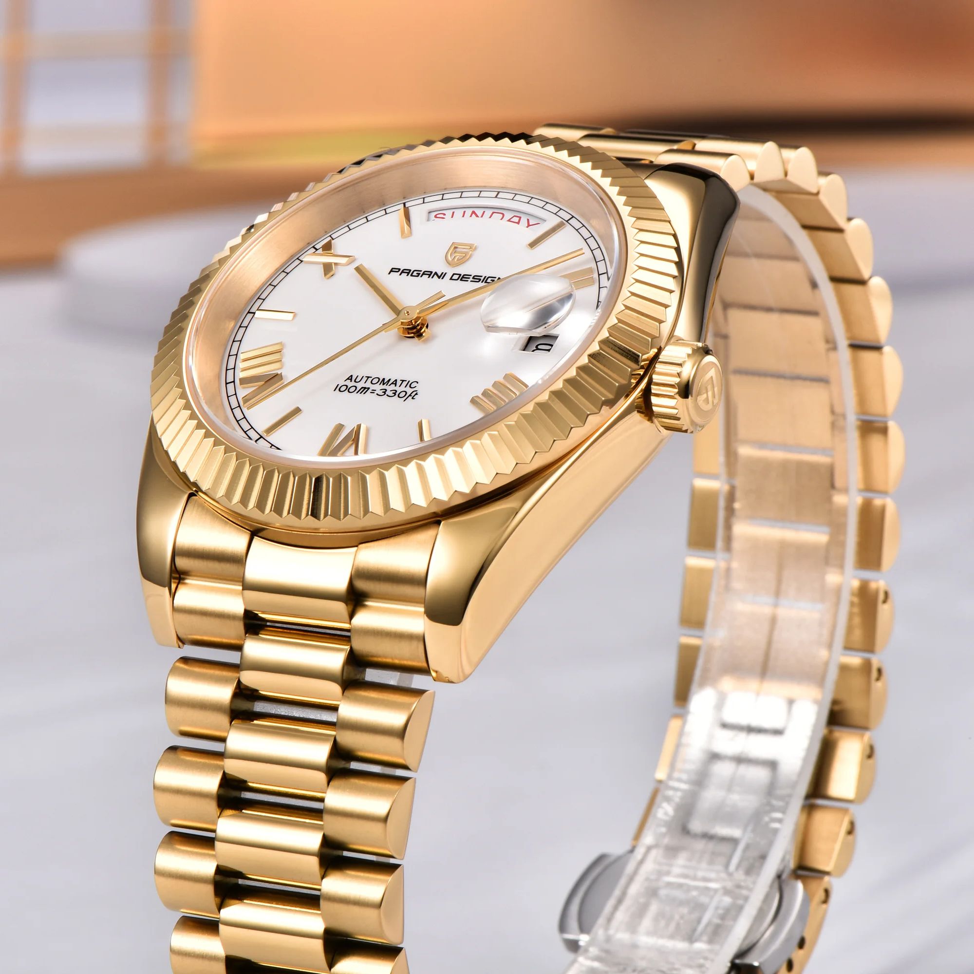 파가니 디자인 남성용 시계 DD40 골드 화이트 럭셔리 - Seiko Watch Presage 리뷰 및 가격