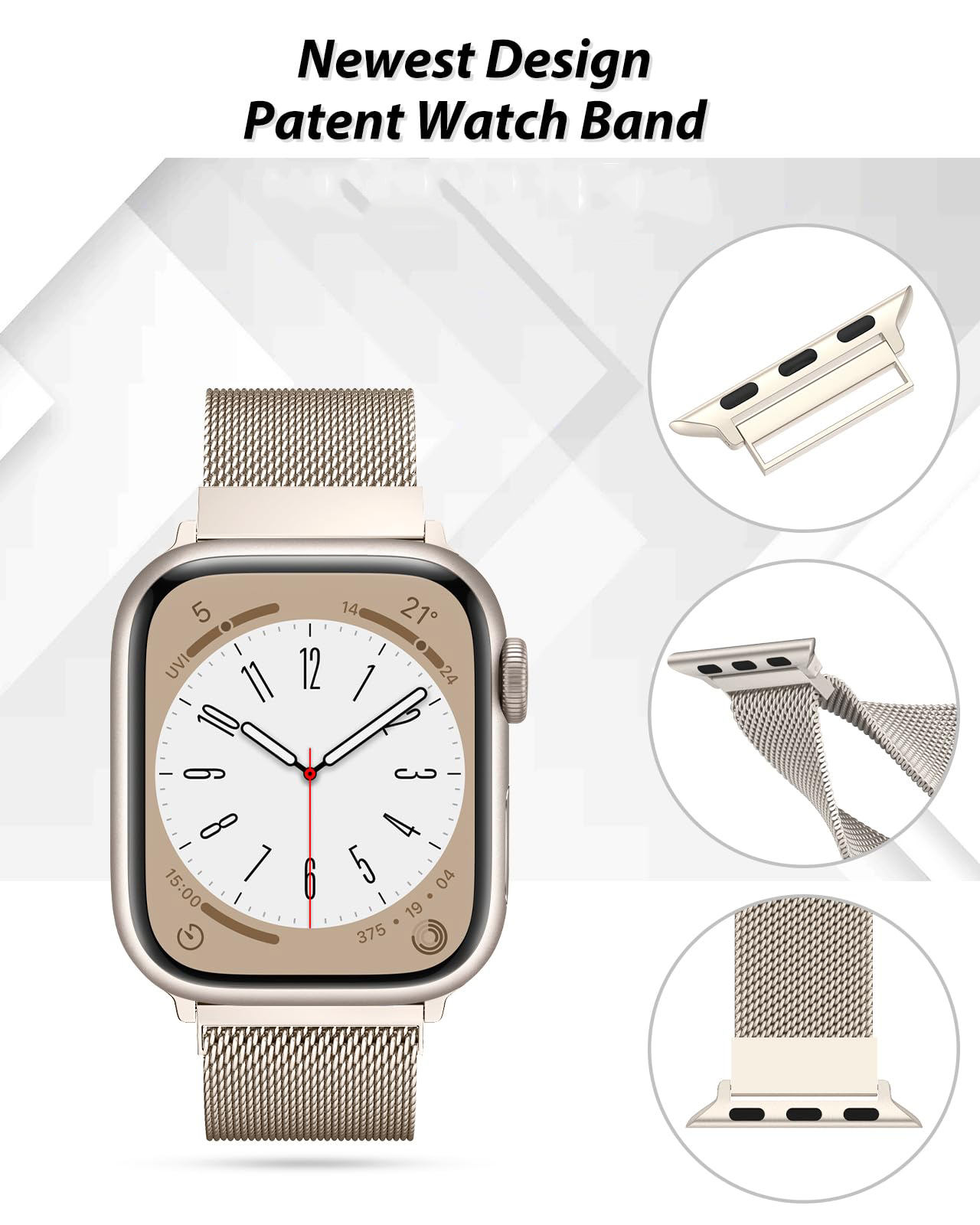 애플 워치 밴드용 밀라노 스트랩 44mm 40mm 45 - Milanese Loop Magnetic 리뷰 및 가격