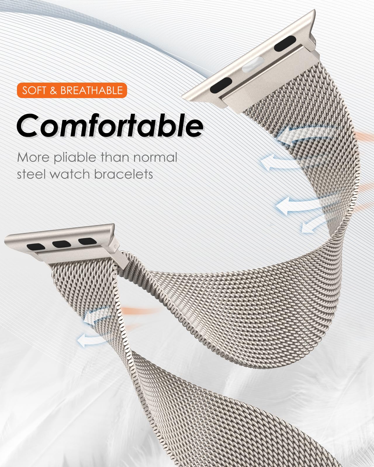 애플 워치 밴드용 밀라노 스트랩 44mm 40mm 45 - Milanese Loop Magnetic 리뷰 및 가격