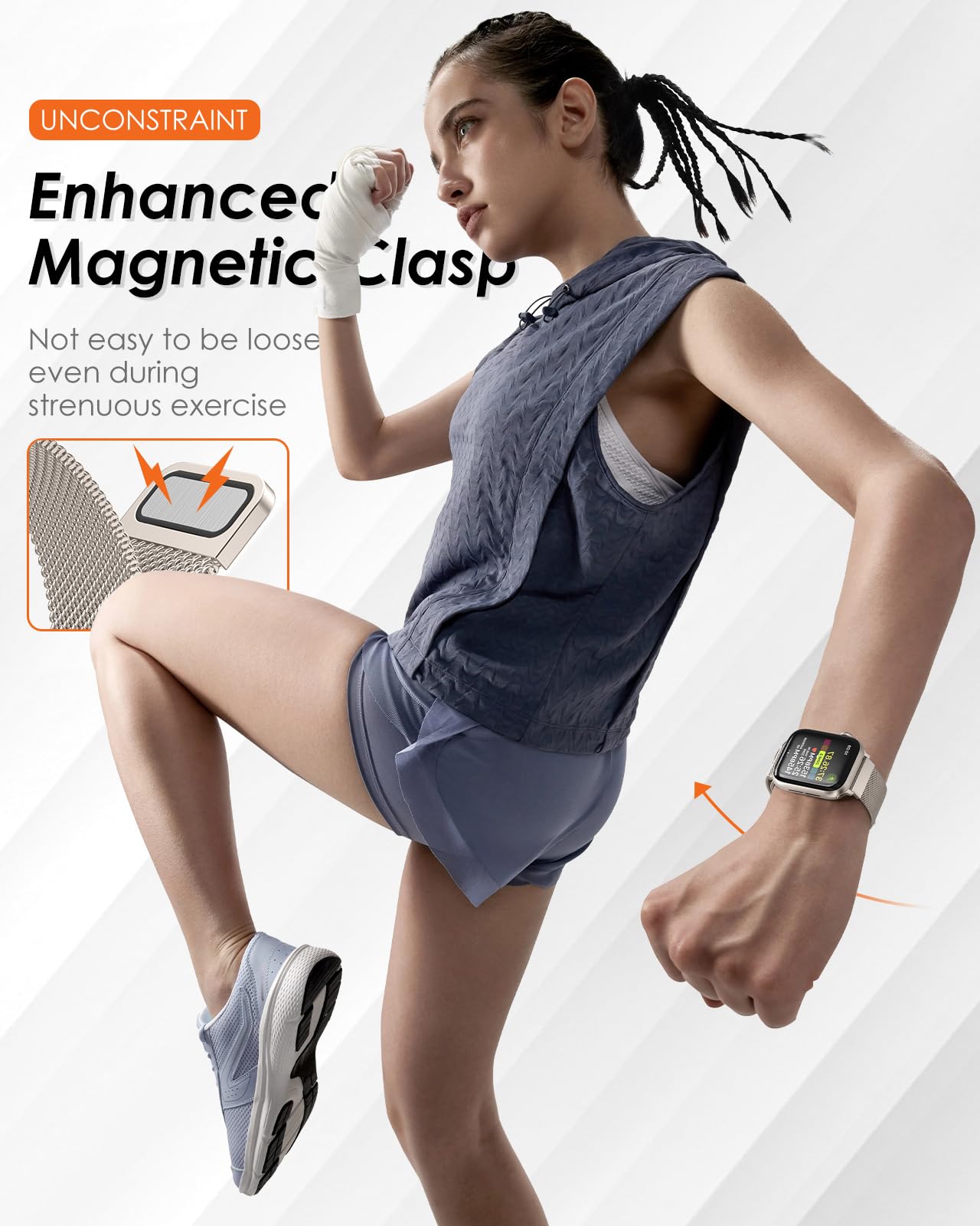 애플 워치 밴드용 밀라노 스트랩 44mm 40mm 45 - Milanese Loop Magnetic 리뷰 및 가격