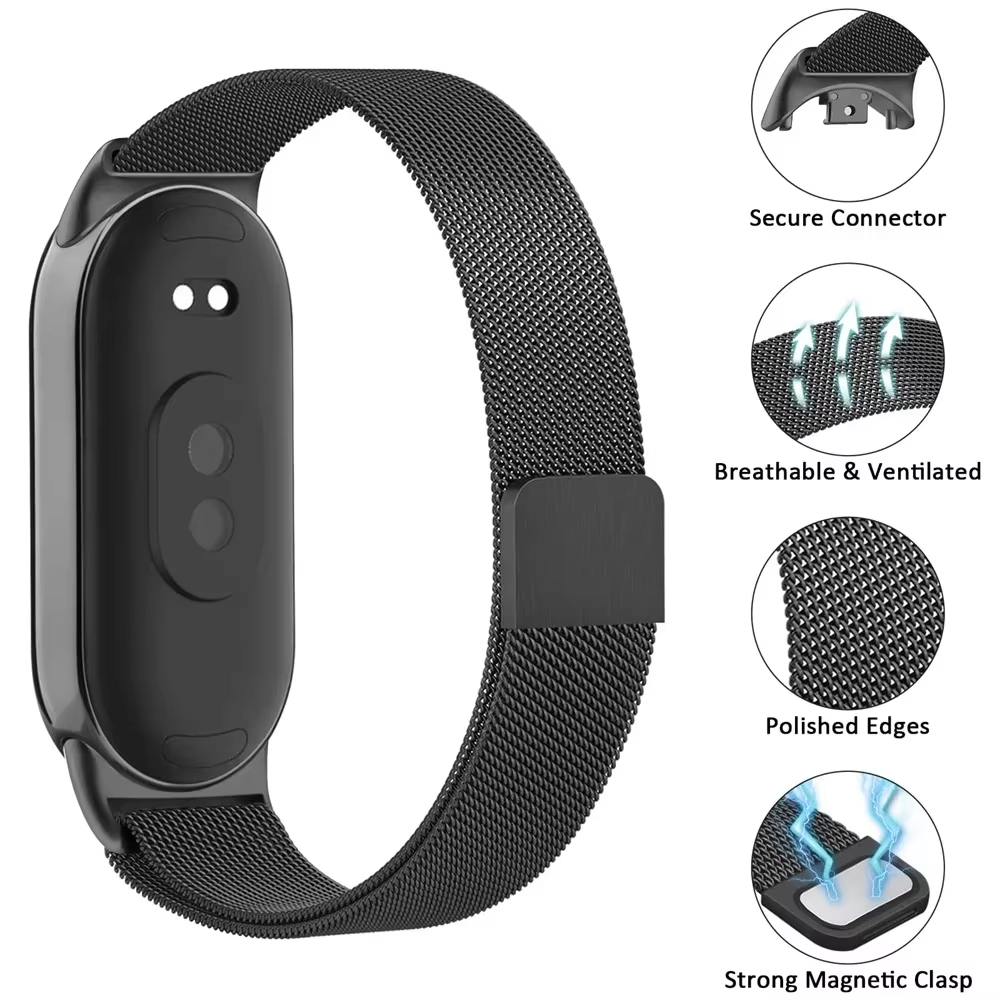 샤오미 미 밴드 11, 10, 8, 9용 메탈 밀라네제 - Milanese Loop Magnetic 리뷰 및 가격